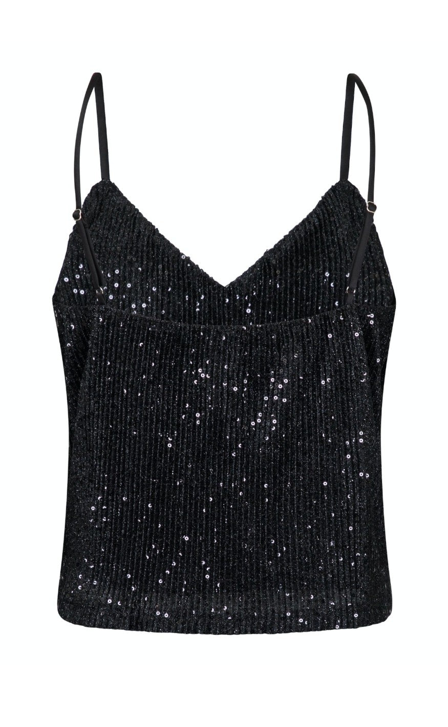 Neo Noir Top - Elinas Glitter - Black