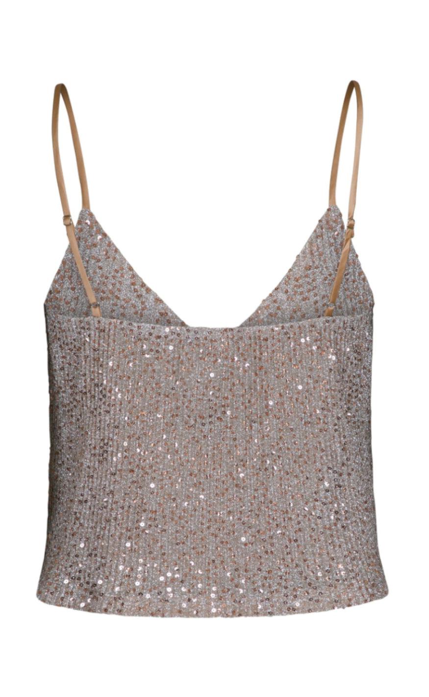 Neo Noir Top - Elinas Glitter - Sand