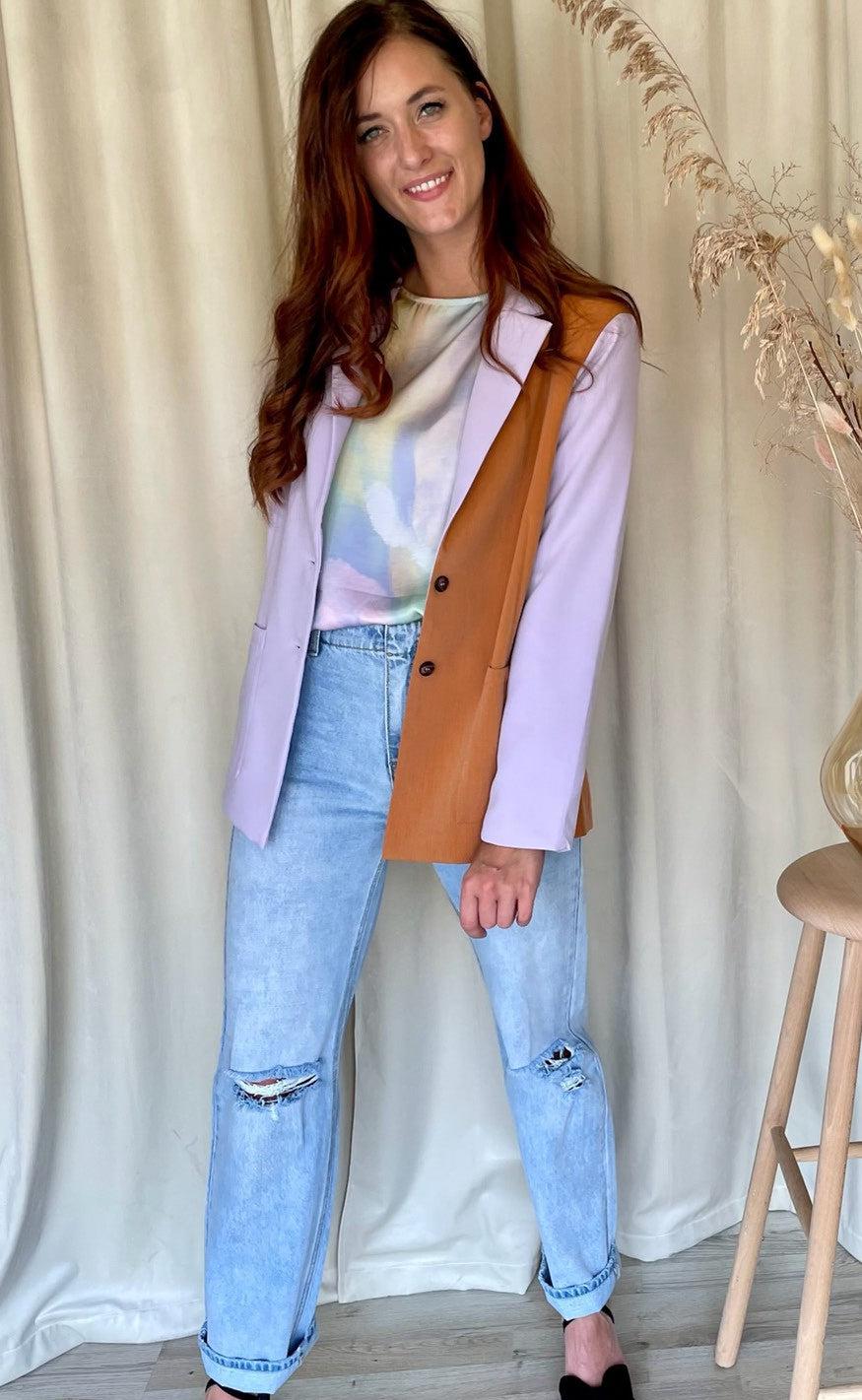 Noella Blazer - Lacey - Lilac/Orange Mix