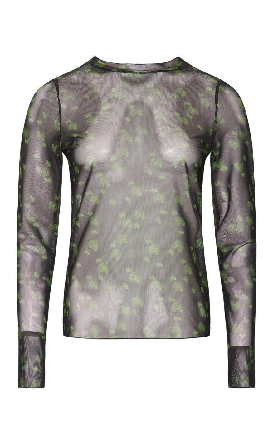 Noella Bluse - Bea Trix - Black With Green