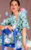 Noella Bluse - Magda - White/Green Flower