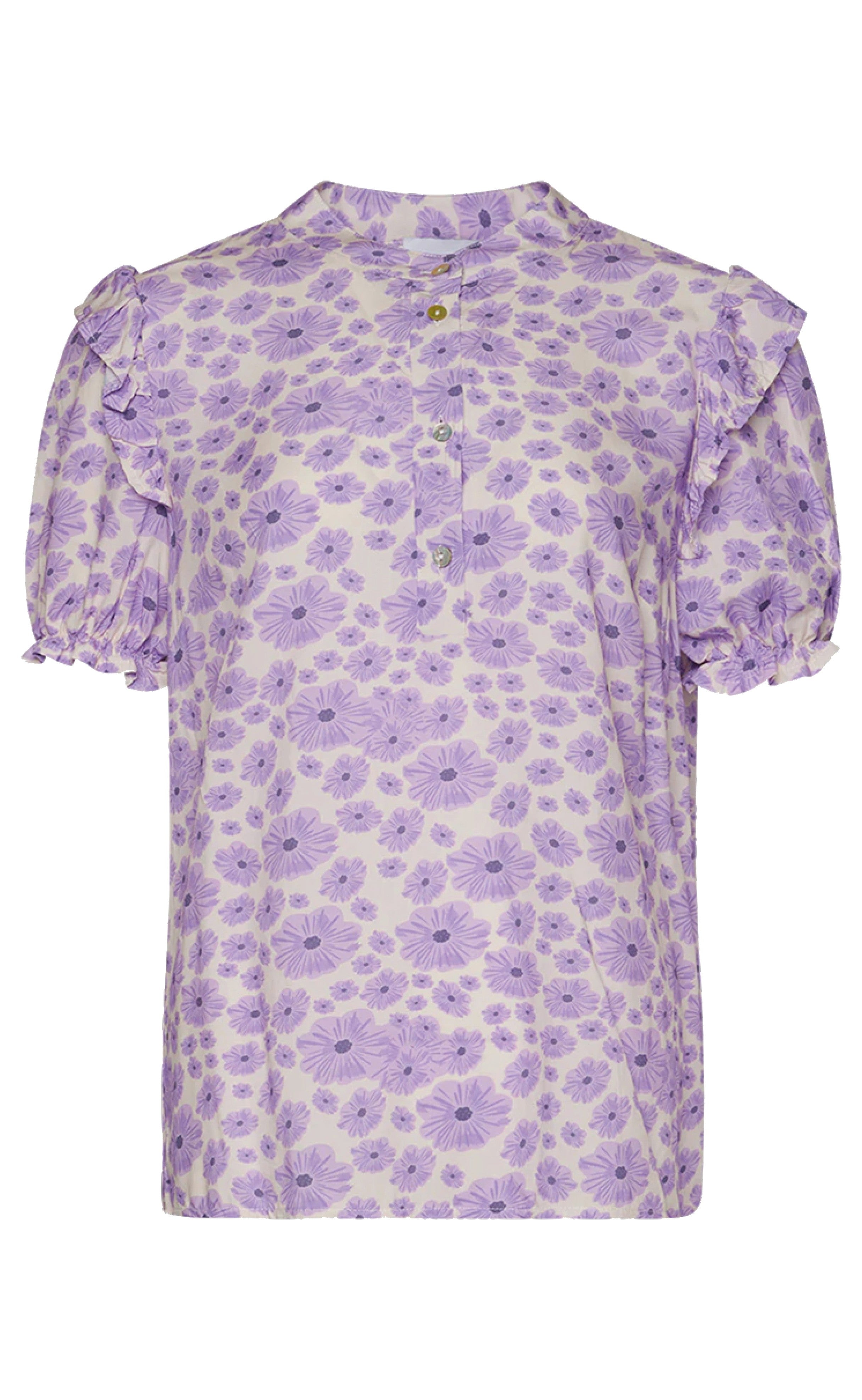 Noella Bluse - Martha - Lavender Mini Flower