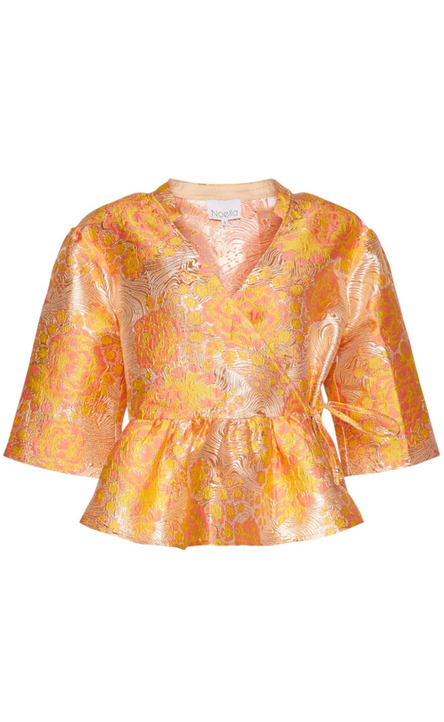 Noella Bluse - Neva - Yellow/Rose Mix