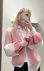 Noella Cardigan - Liana - White/Rose