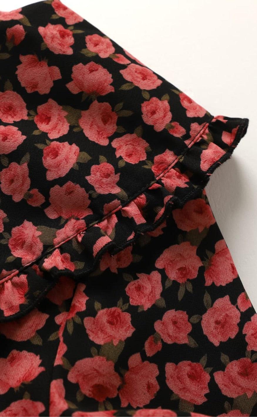 Noella Kjole - Dania - Rose Print