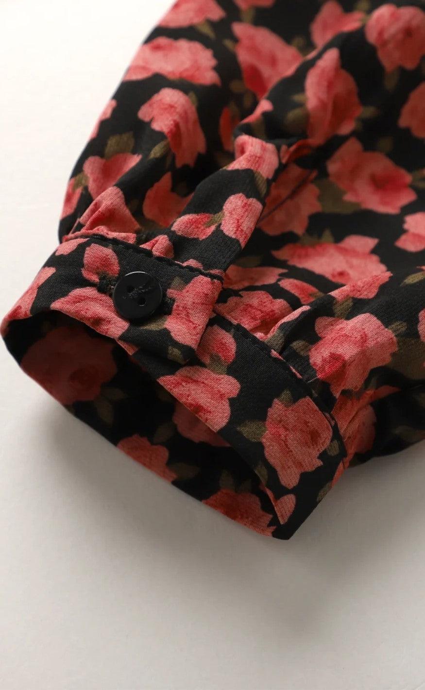 Noella Kjole - Dania - Rose Print