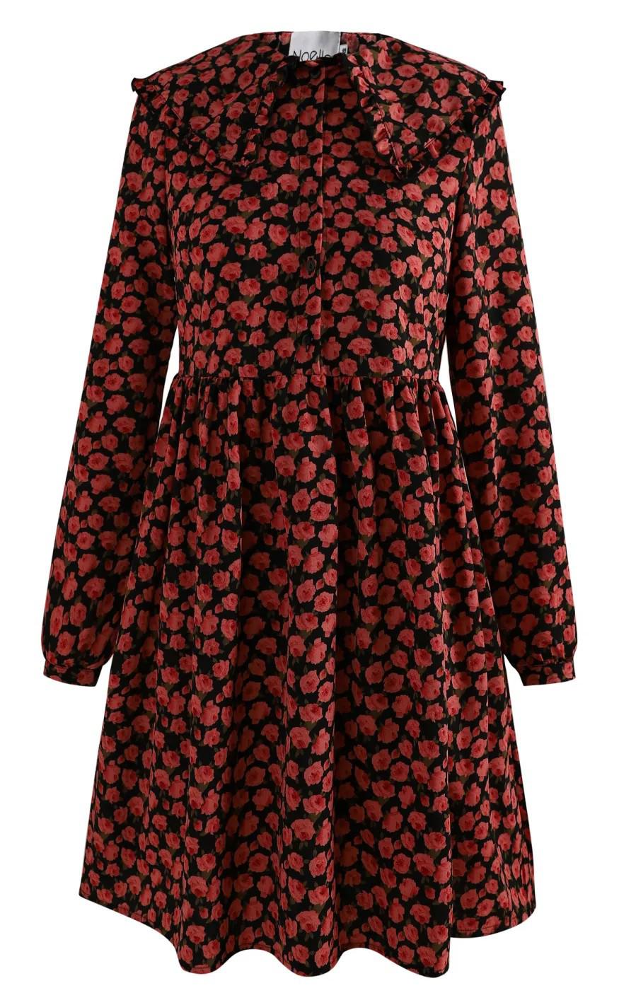 Noella Kjole - Dania - Rose Print