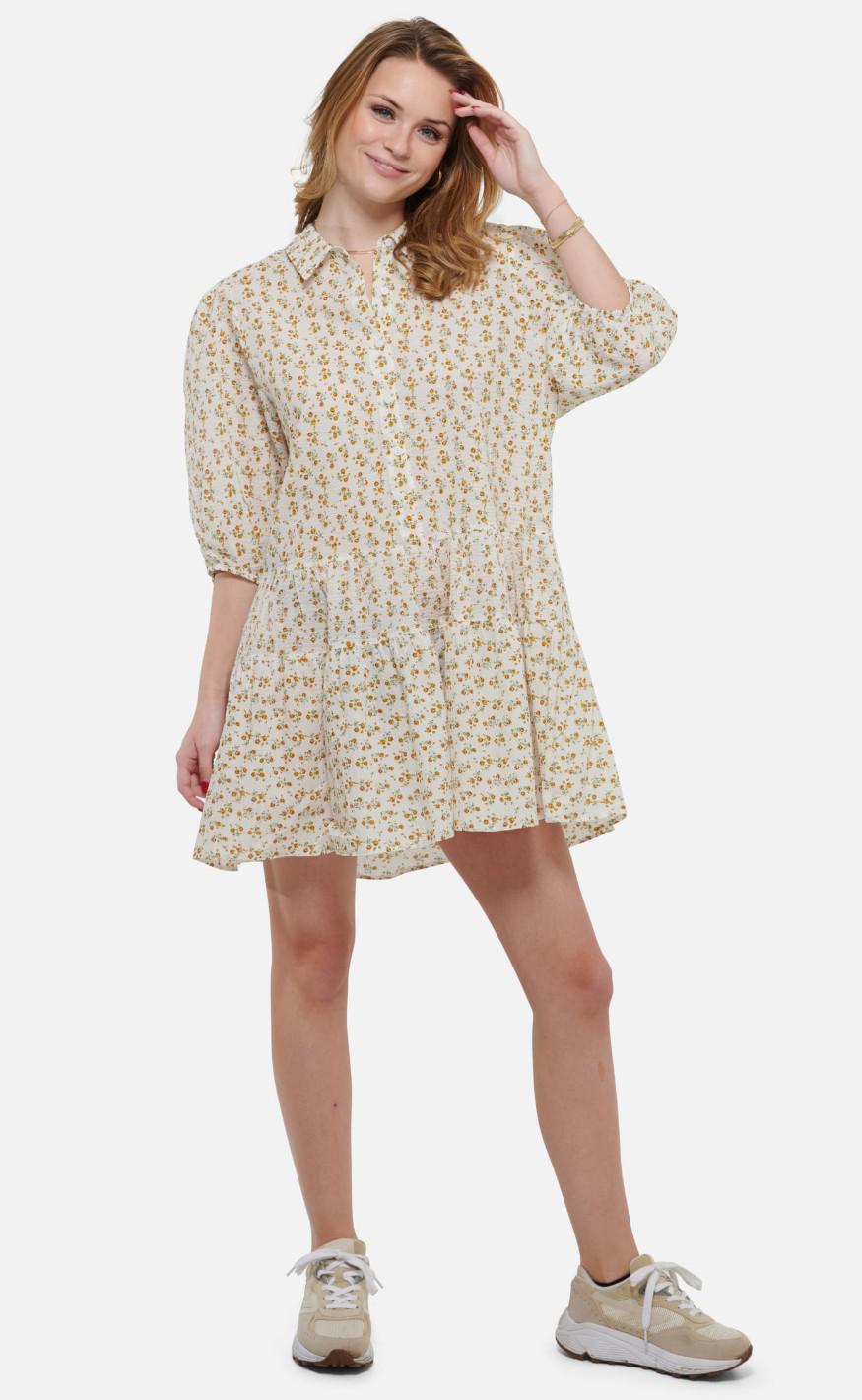 Noella Kjole - Etta - Yellow/Cream