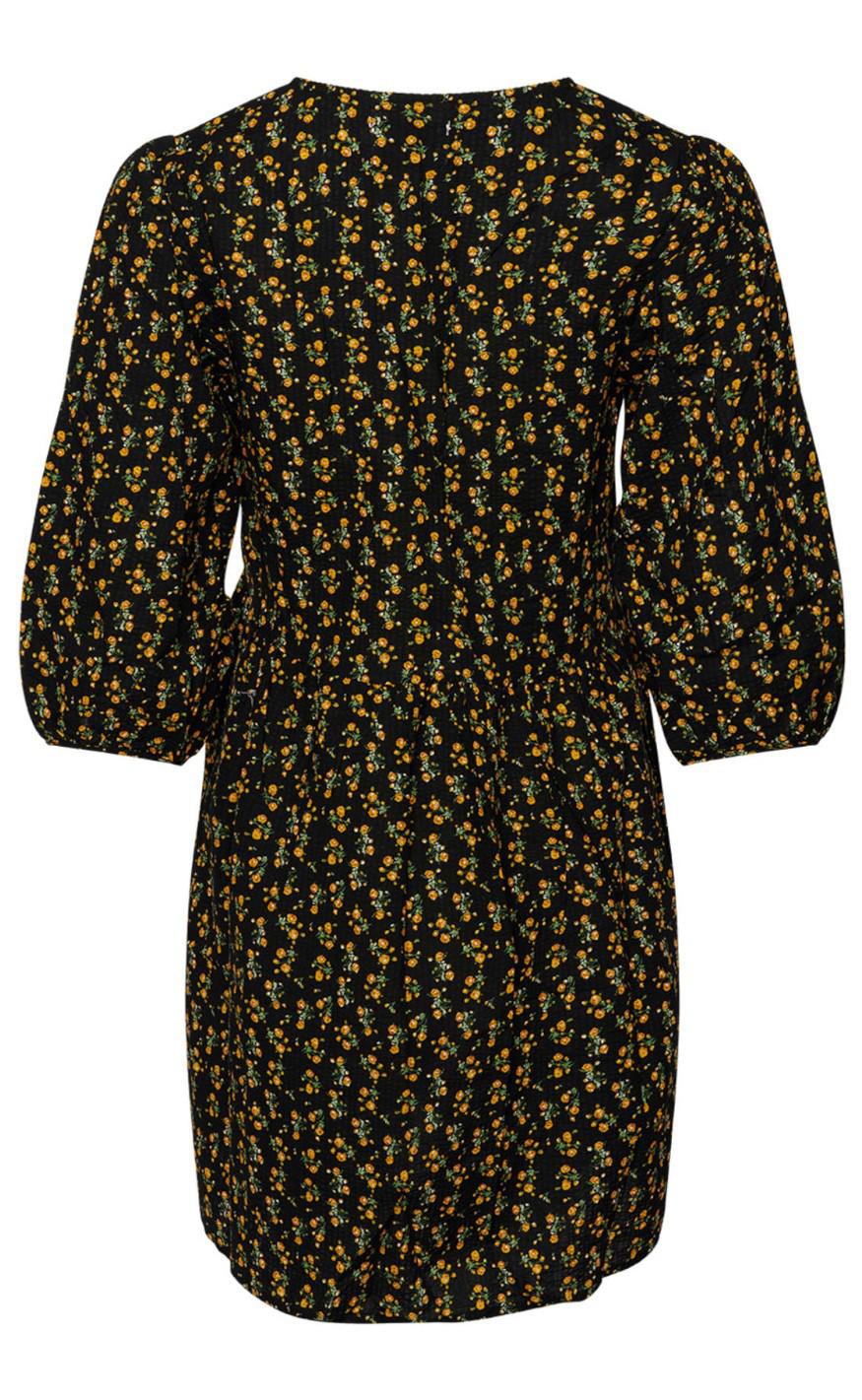 Noella Kjole - Farris - Black/Yellow Flower