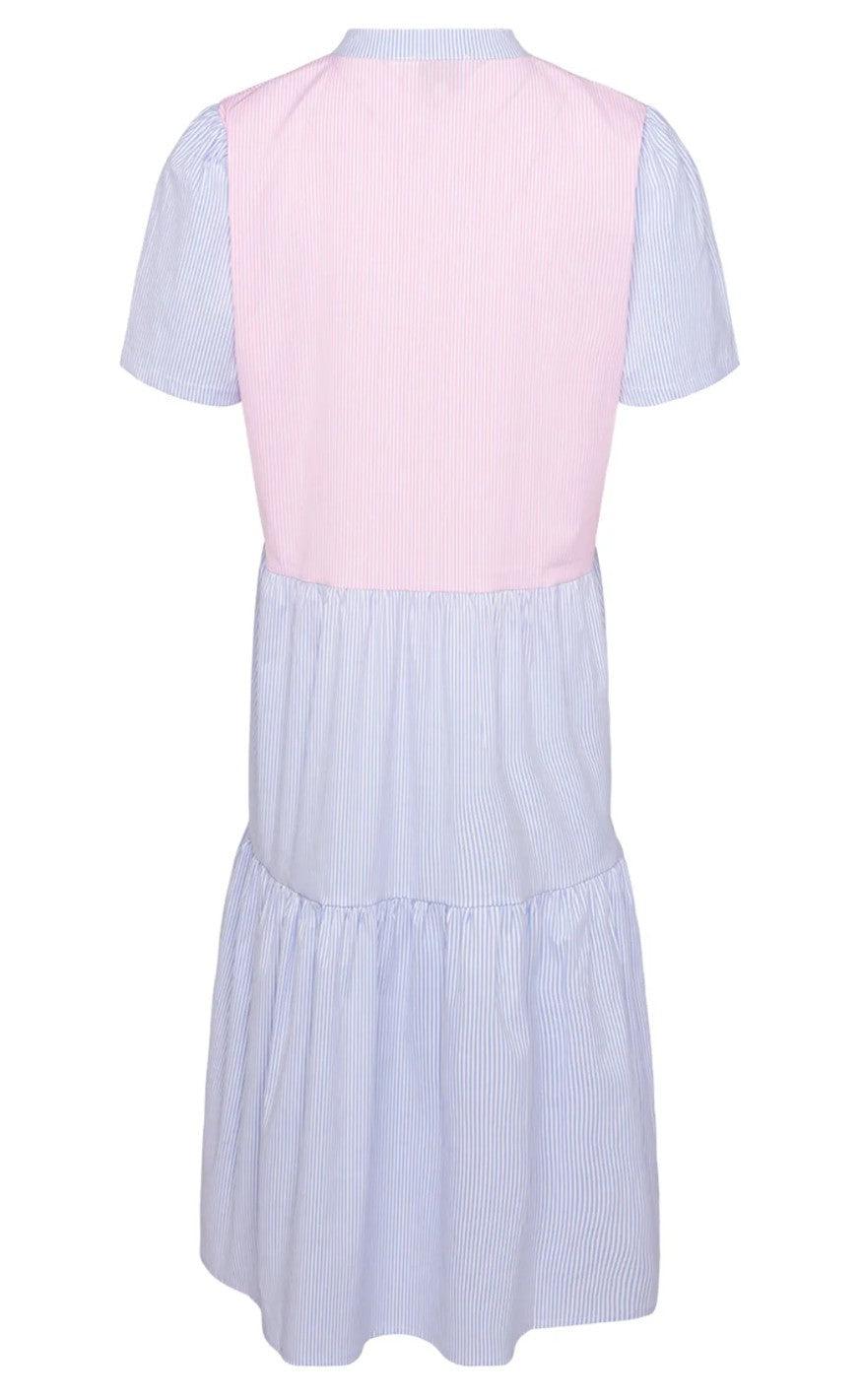 Noella Kjole - Lipe - Blue/Rose Stripe