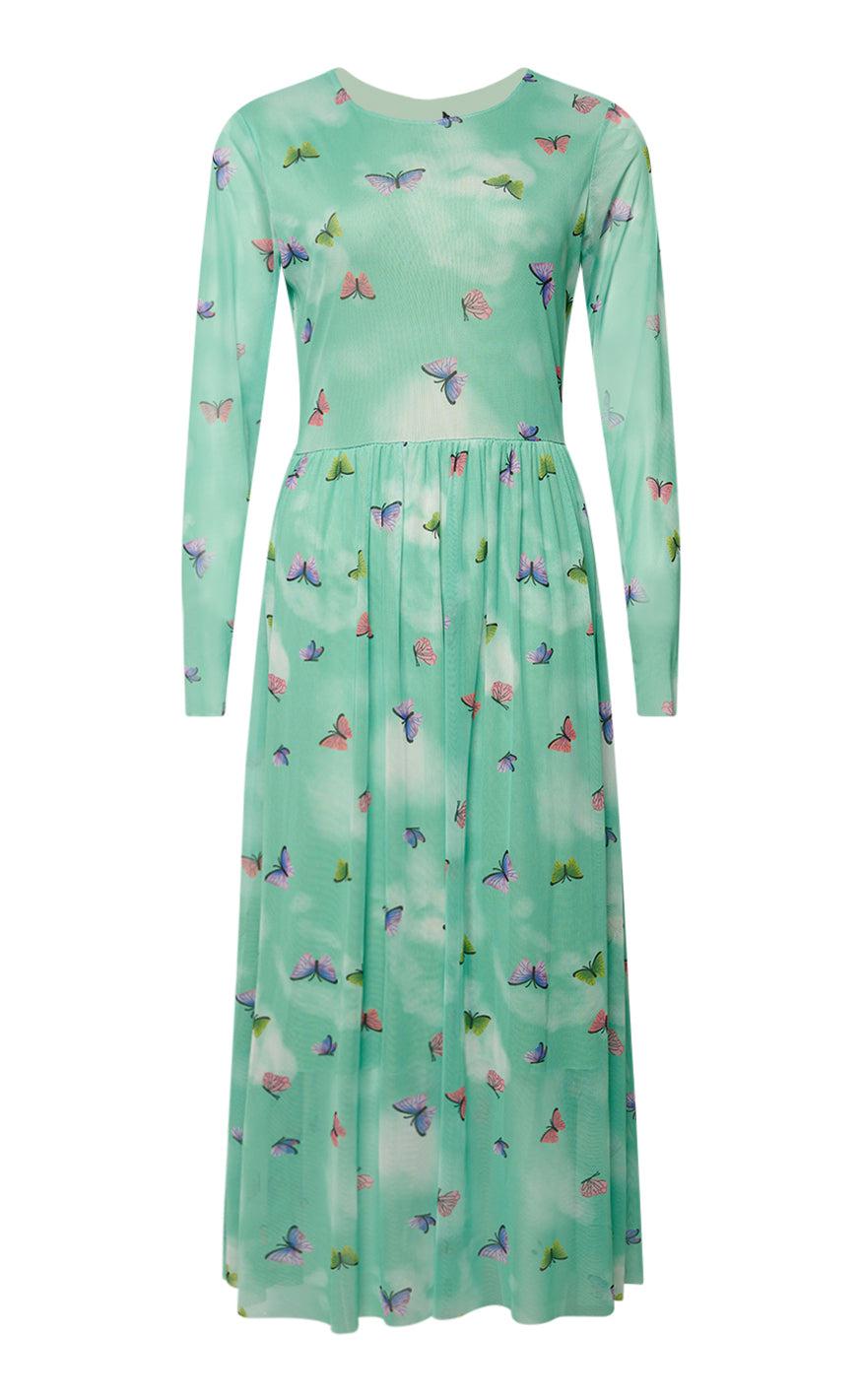 Noella Kjole - Lola - Green Butterfly