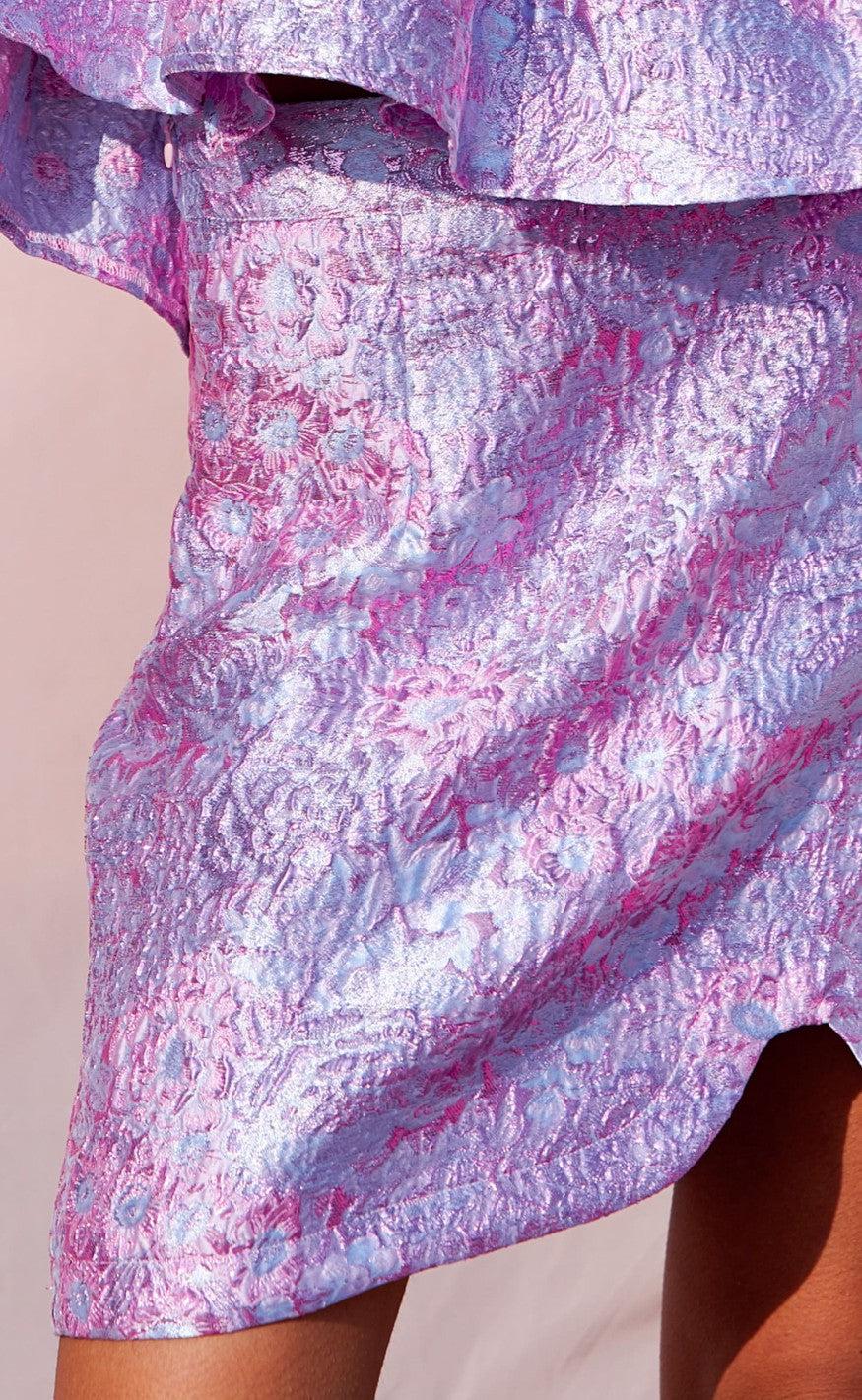 Noella Nederdel - Neva Jacquard - Lilac Jacquard