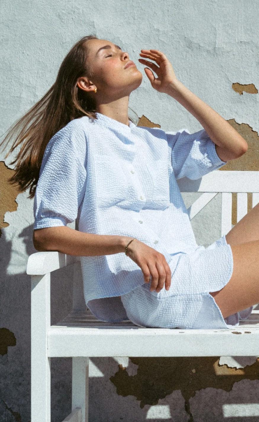 Noella Shorts - Cavi - LightBlue Stripes