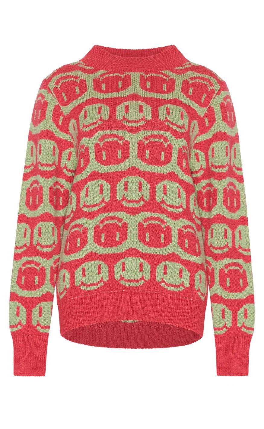 Noella Sweater - Face - Fuxia/Lime Mix