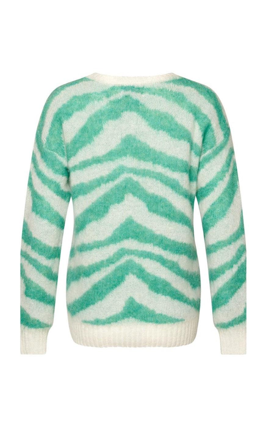 Noella Sweater - Grace - White Green