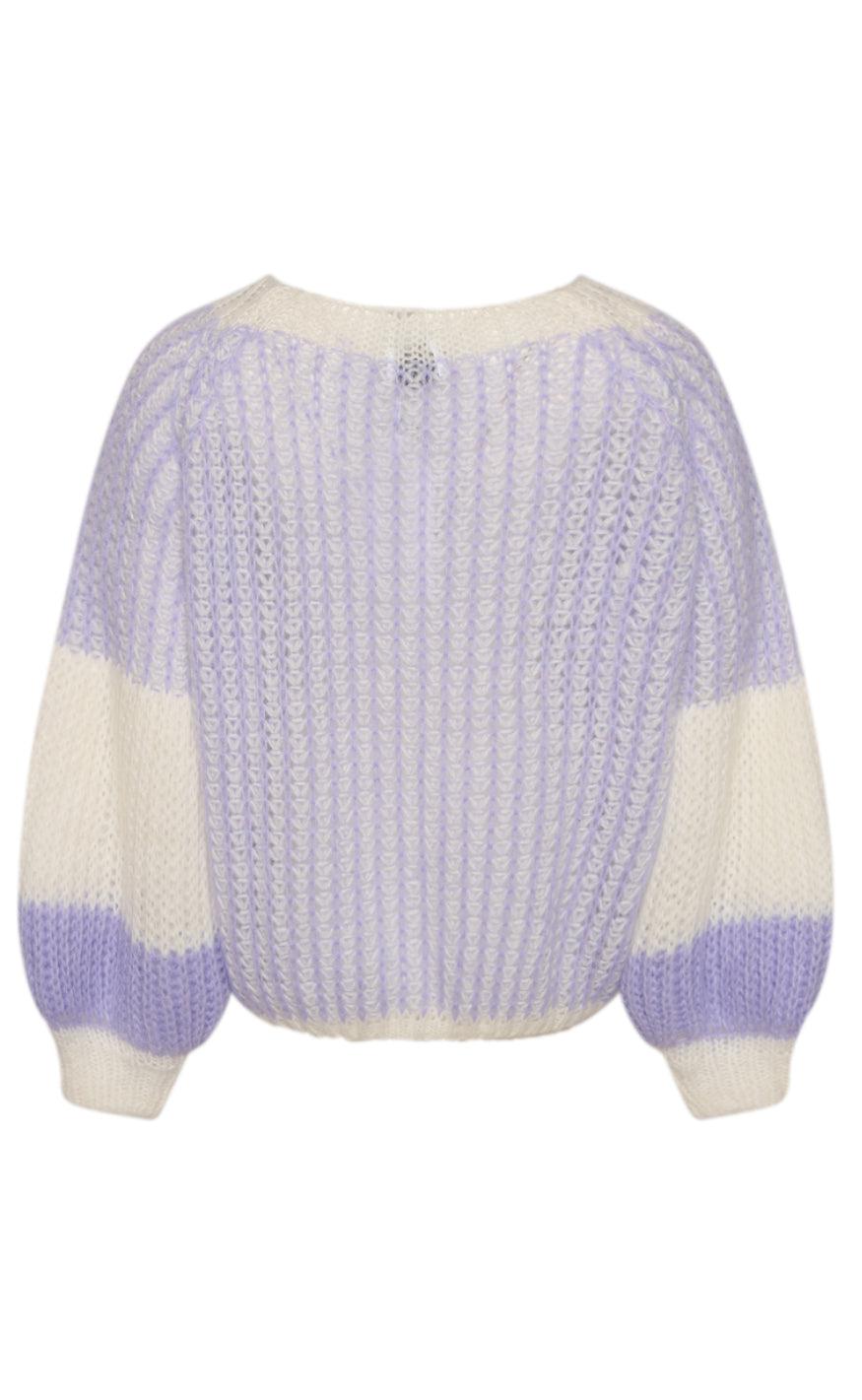 Noella Sweater - Liana - Lavender/White