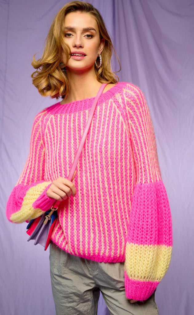 Noella Sweater - Liana - Pink/Yellow Mix