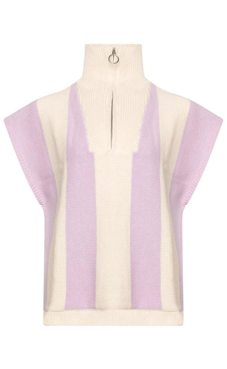 Noella Sweater - Tulip Beth - Lavender Offwhite