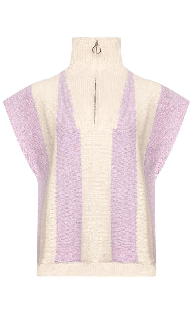 Noella Sweater - Tulip Beth - Lavender Offwhite