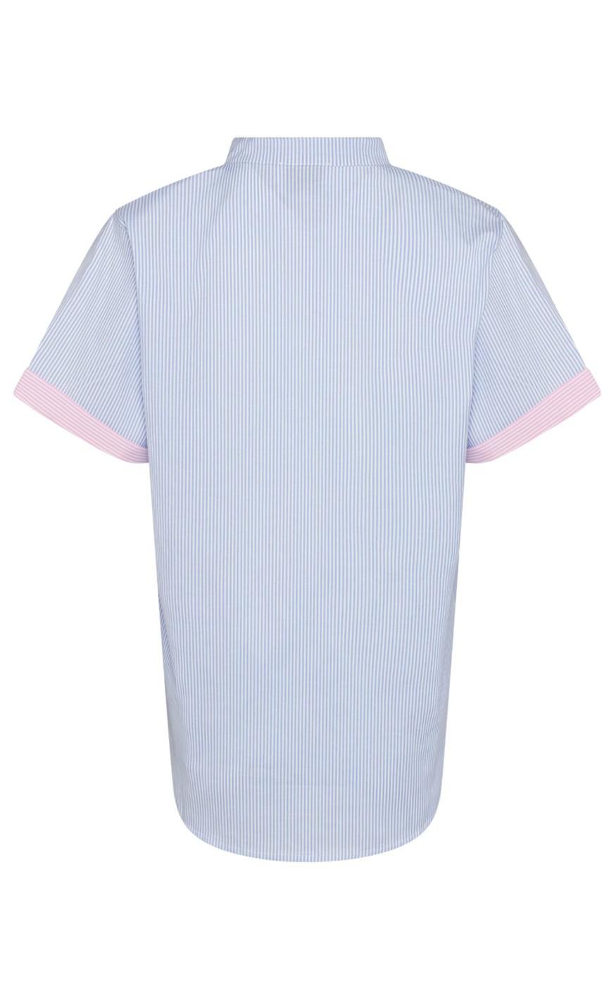 Noella T-shirt - Ebony - Light Blue/Rose Mix