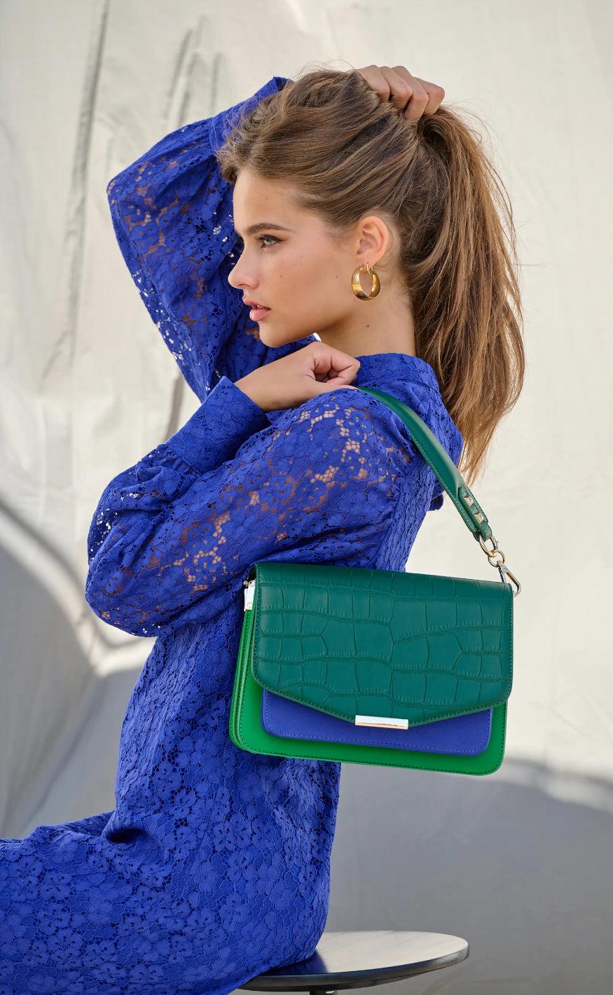 Noella Taske - Blanca Multi Compartment - Dark Green Croco