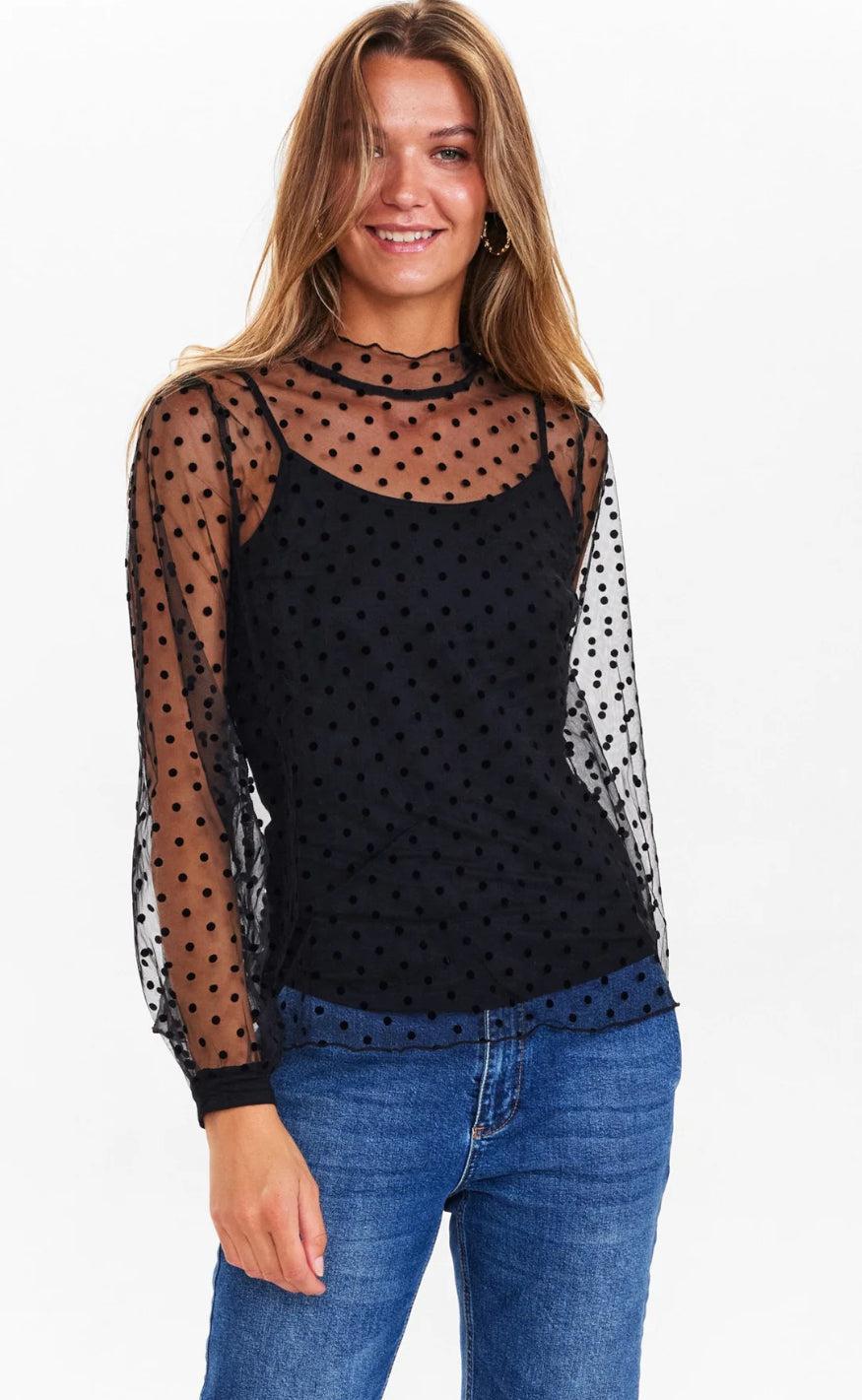 Nümph Bluse - Juliette - Caviar