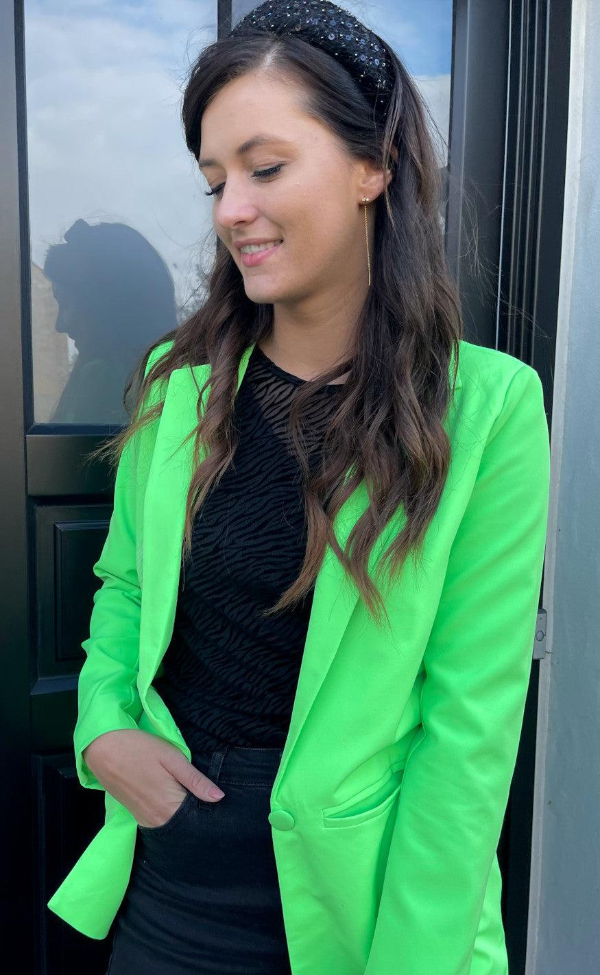Say INA Copenhagen Blazer - Mai - Neon Green