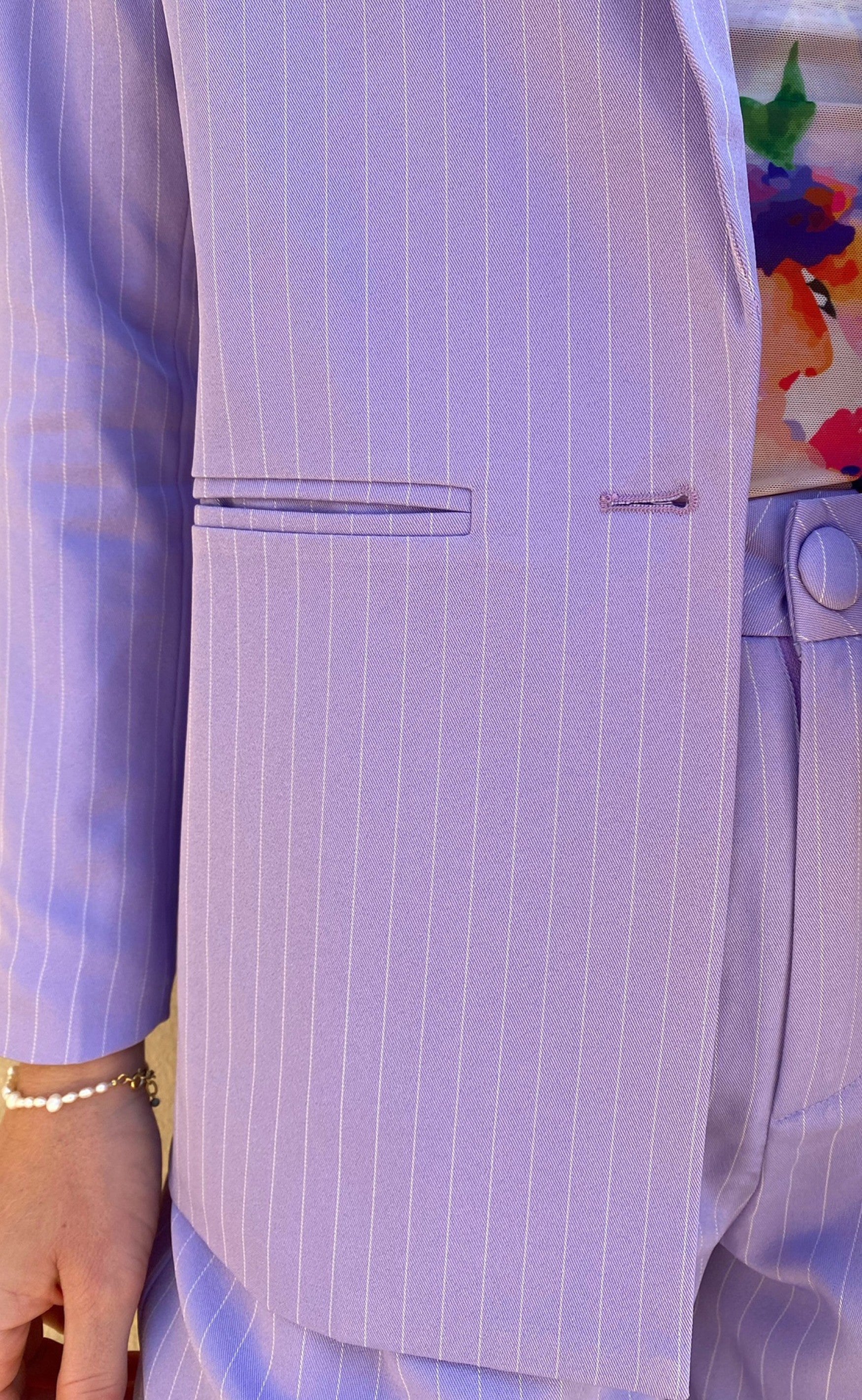 Say INA Copenhagen Blazer - Mai - Purple Pinstripe
