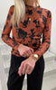 Say INA Copenhagen Bluse - Claura - Brown Leaf