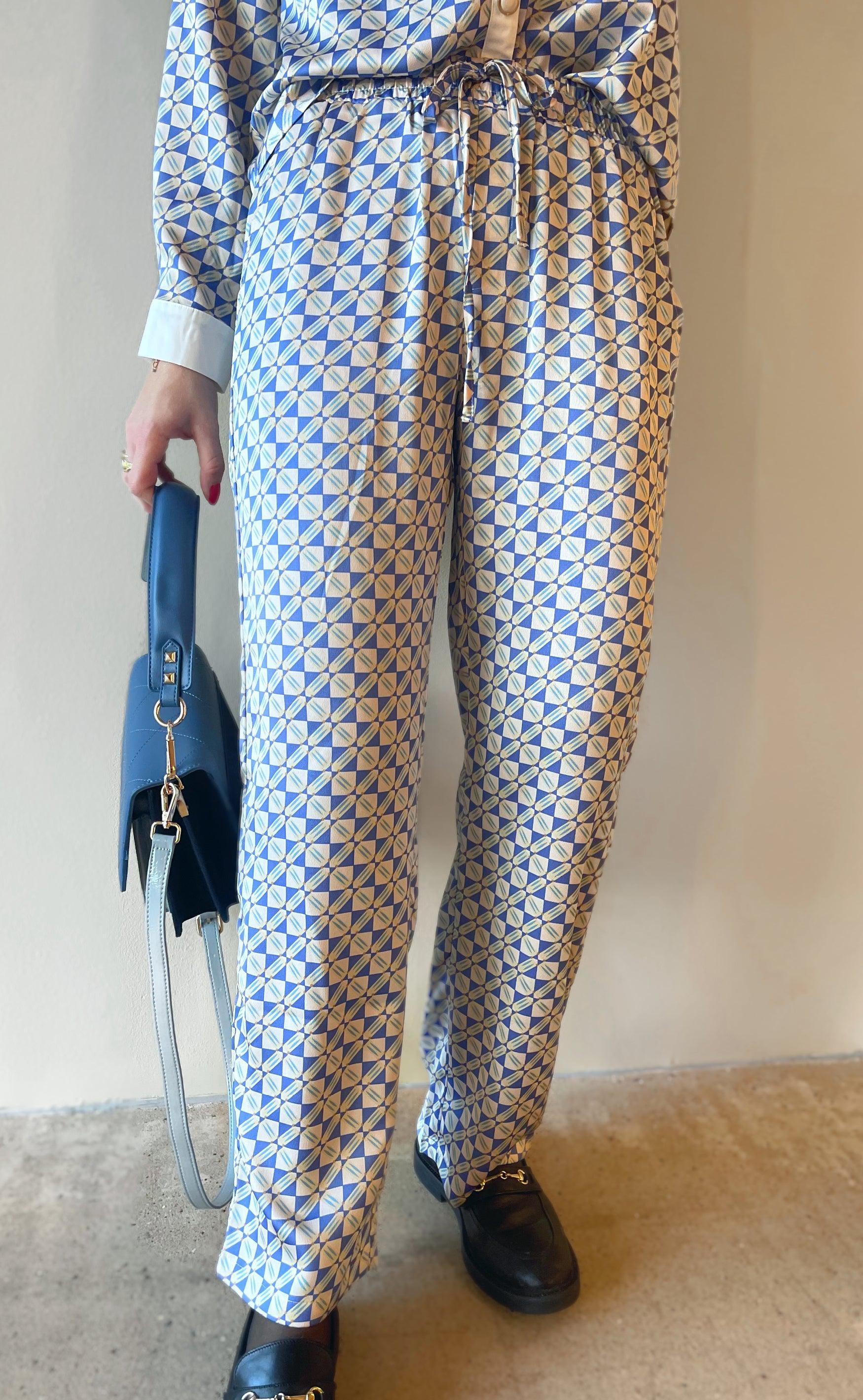Say INA Copenhagen Bukser - Ida - Graphic Blue