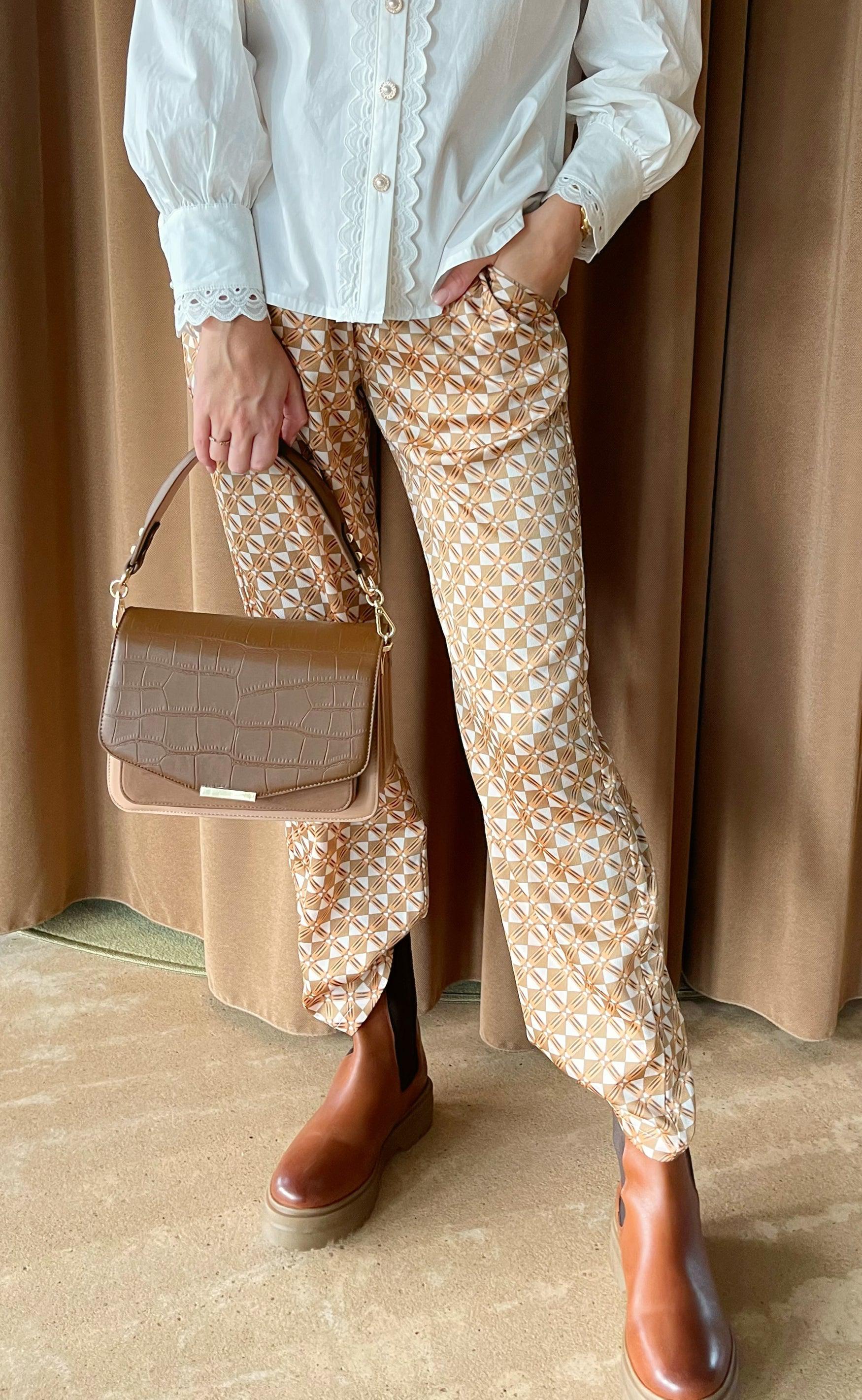 Say INA Copenhagen Bukser - Ida - Graphic Brown