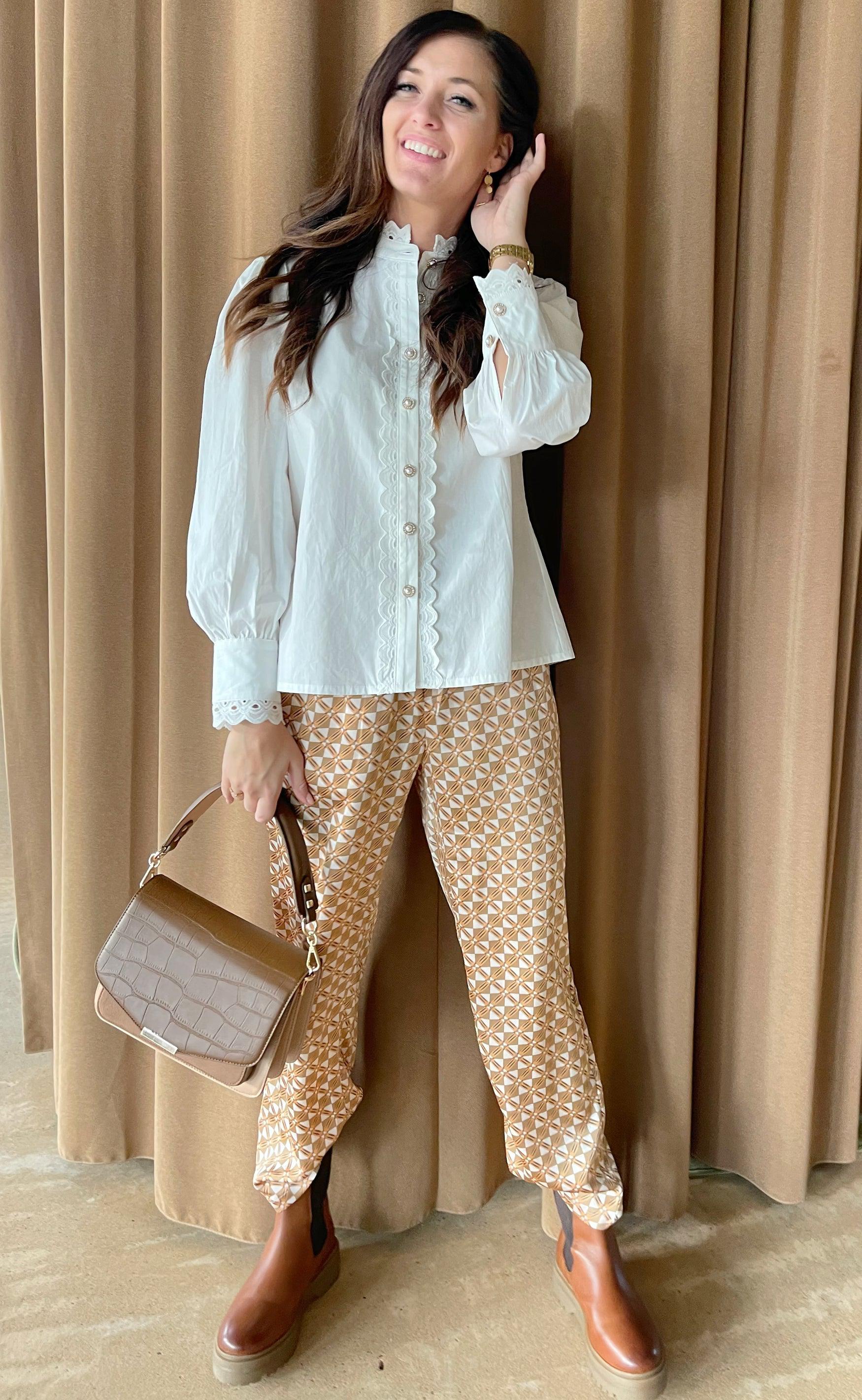Say INA Copenhagen Bukser - Ida - Graphic Brown