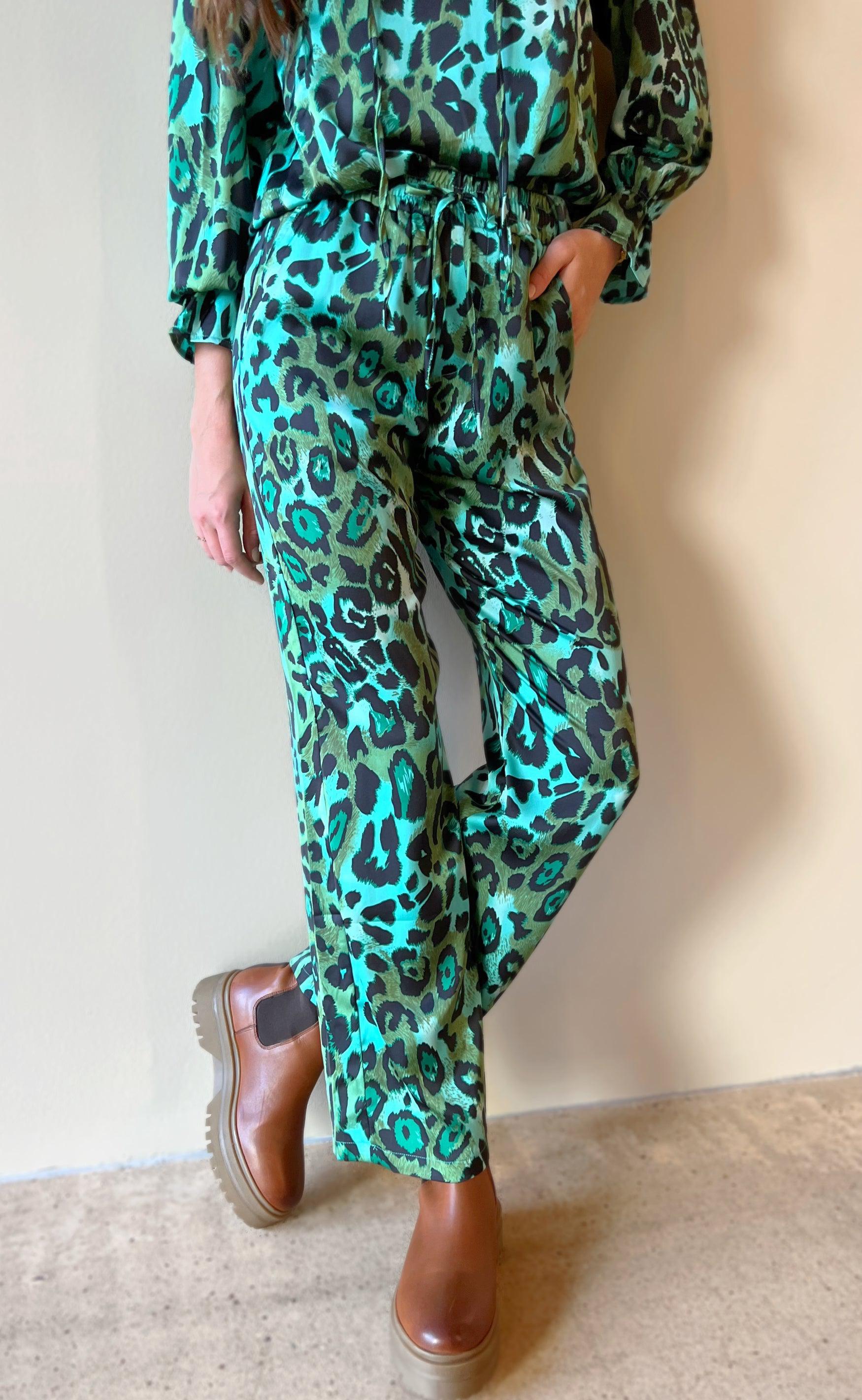 Say INA Copenhagen Bukser - Ida - Green Leo