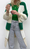 Say INA Copenhagen Cardigan - Merle - Green Stripes