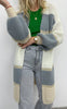 Say INA Copenhagen Cardigan - Merle - Grey Stripes