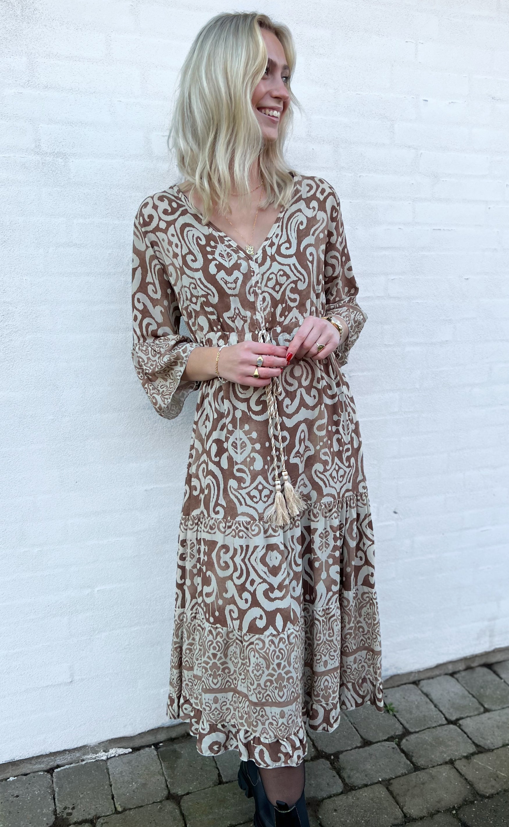 Say INA Copenhagen Kjole - Angelina - Brown / Beige