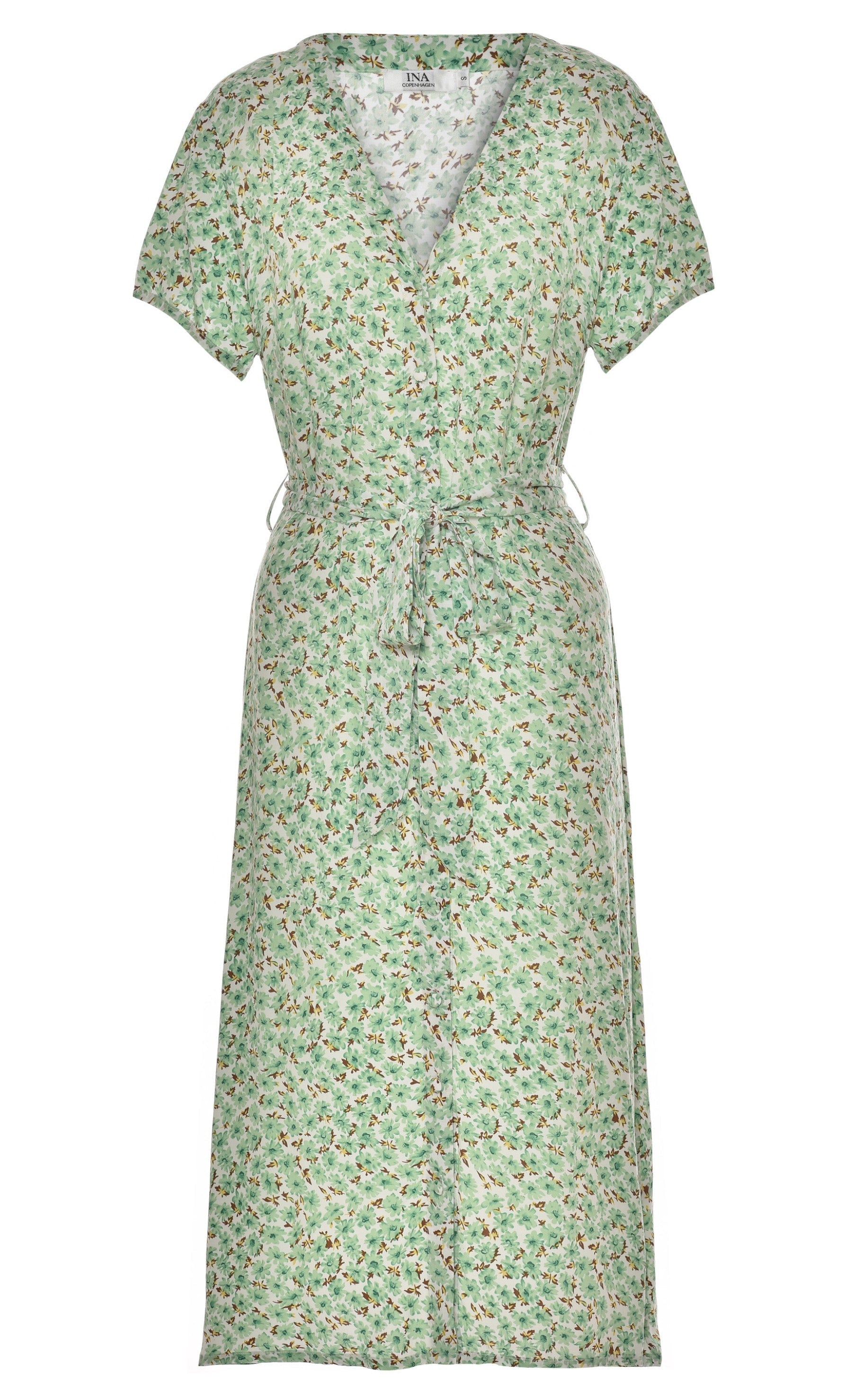 Say INA Copenhagen Kjole - Astrid - Mint Green Flower