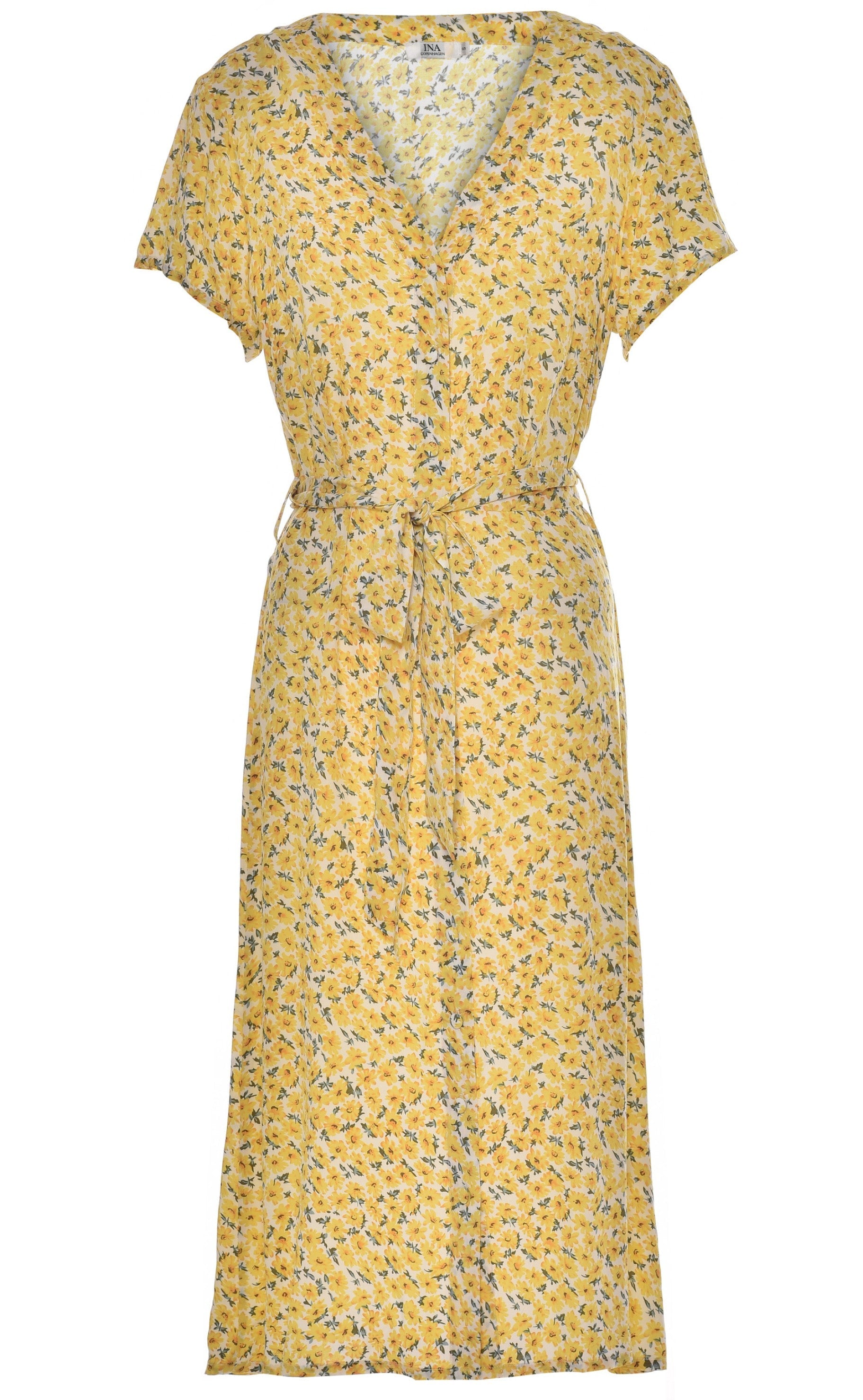 Say INA Copenhagen Kjole - Astrid - Yellow Flower