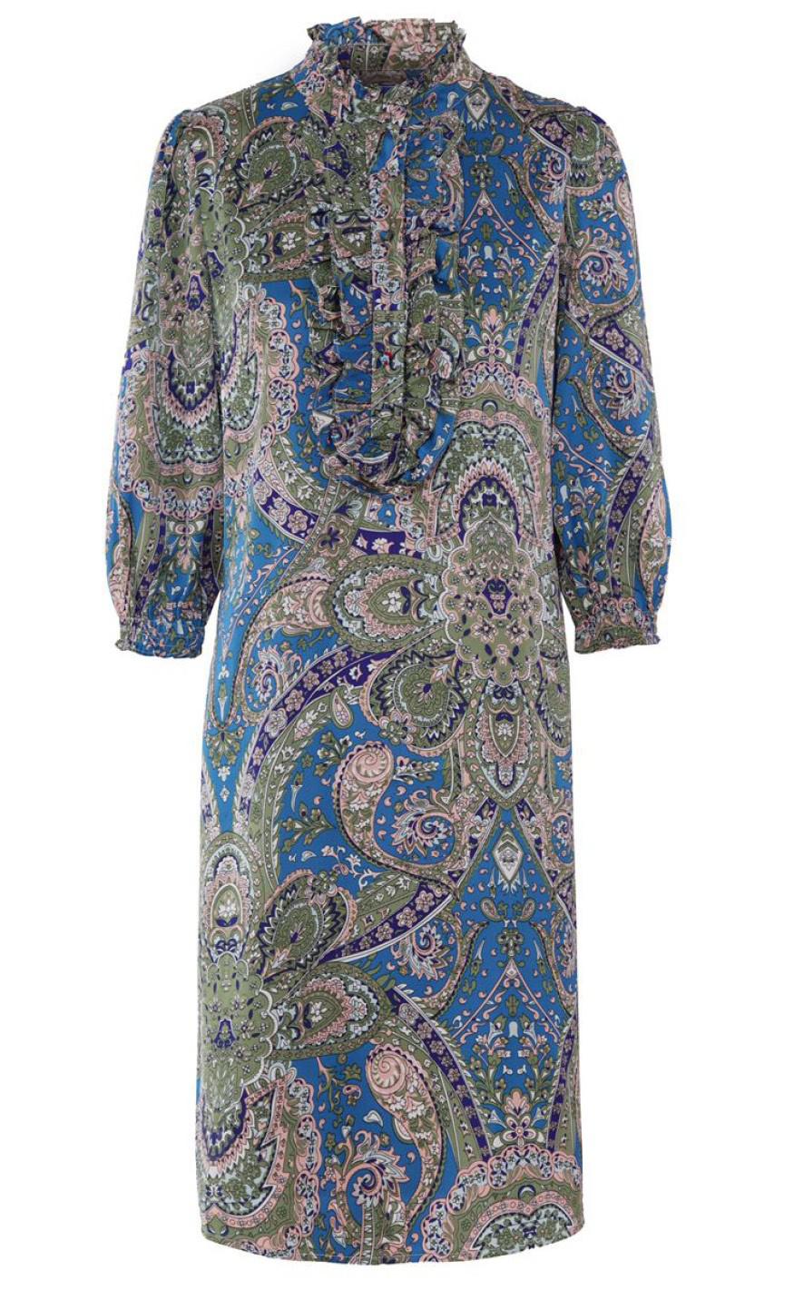 Say INA Copenhagen Kjole - Camilla - Blue Paisley
