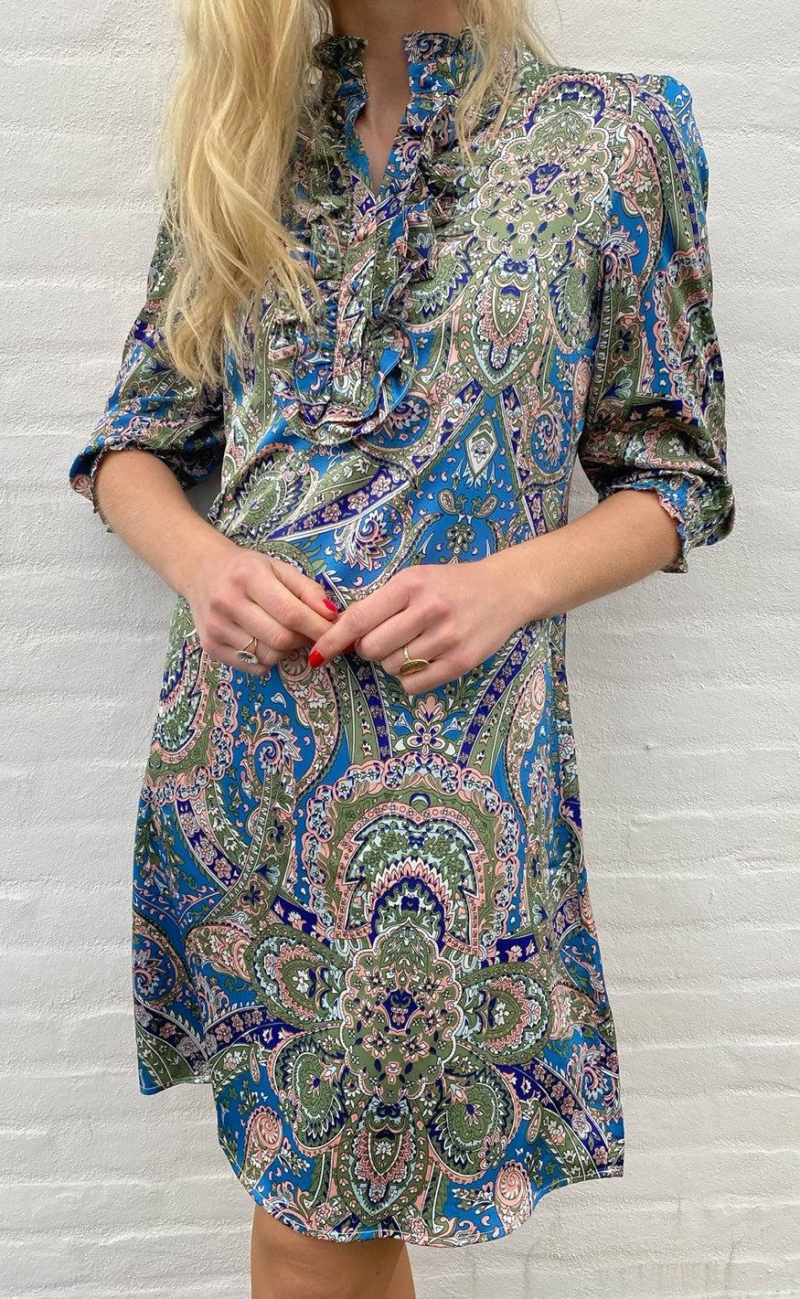 Say INA Copenhagen Kjole - Camilla - Blue Paisley