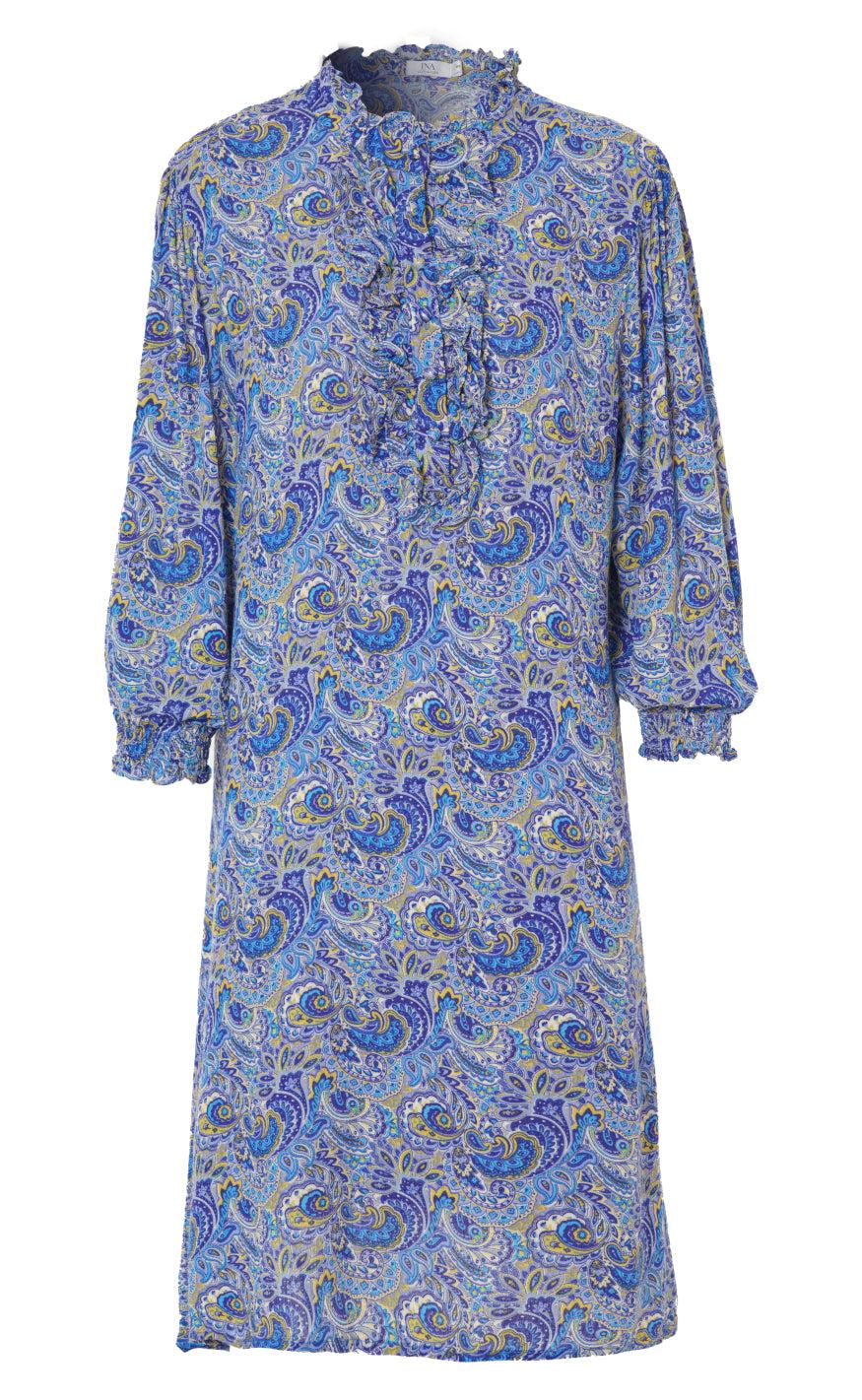 Say INA Copenhagen Kjole - Camilla - New Blue Paisley