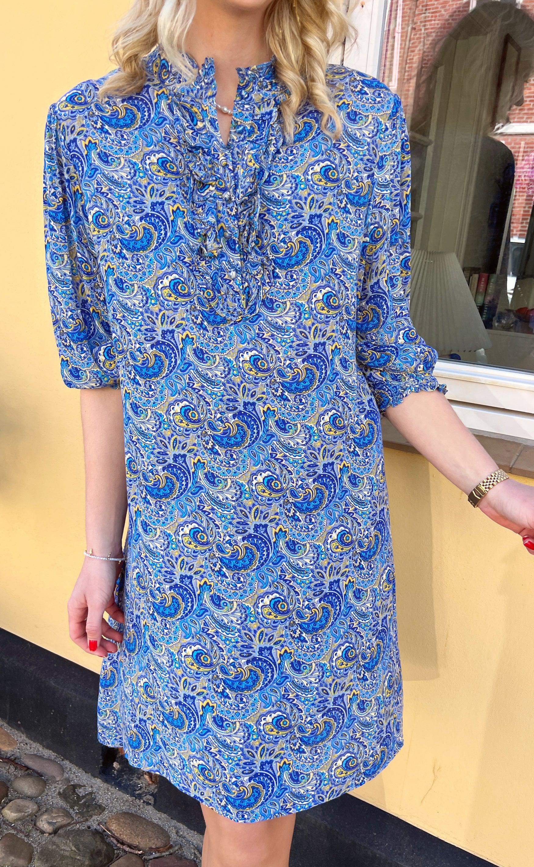Say INA Copenhagen Kjole - Camilla - New Blue Paisley