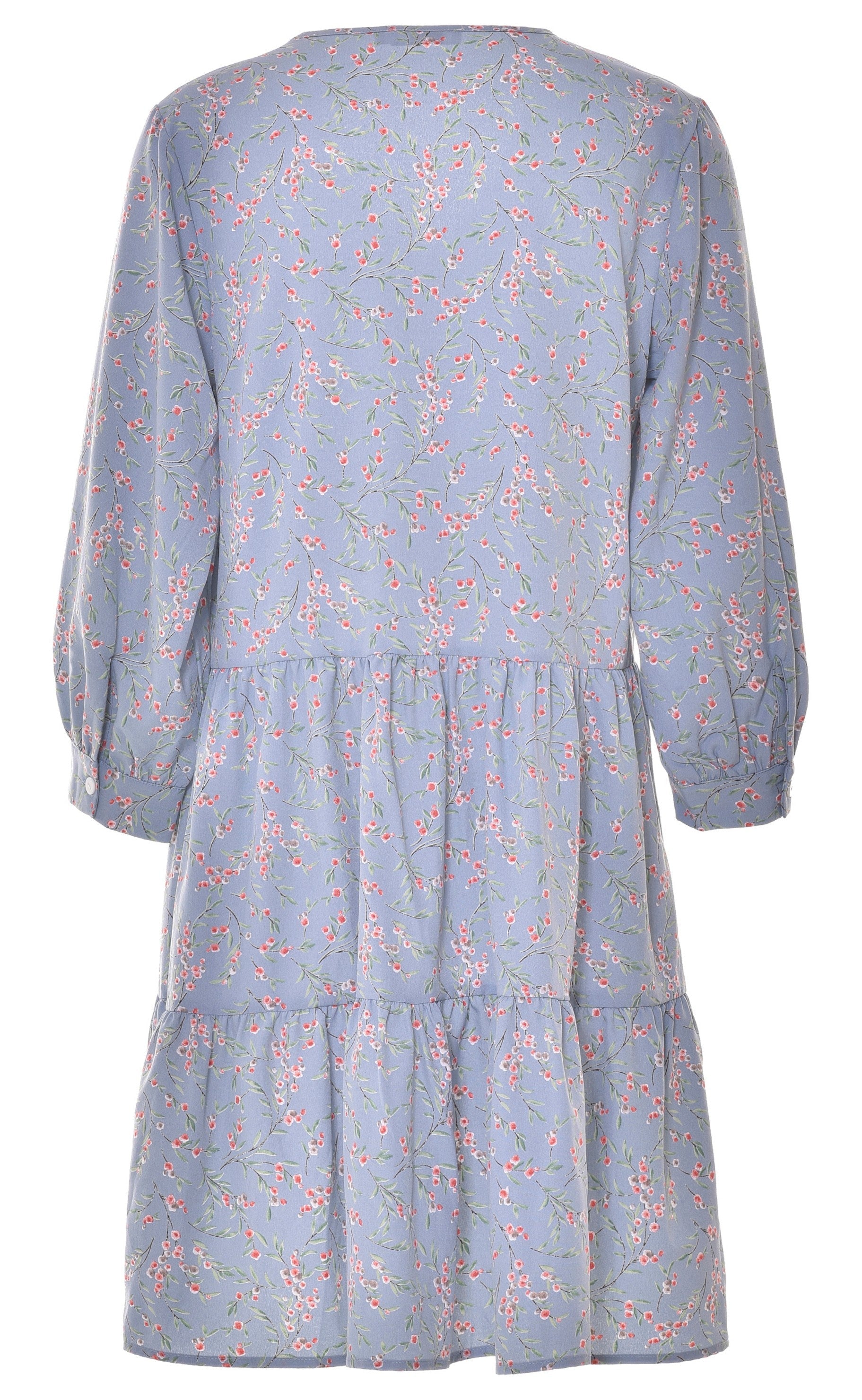 Say INA Copenhagen Kjole - Camille - Blue / Rose Flower
