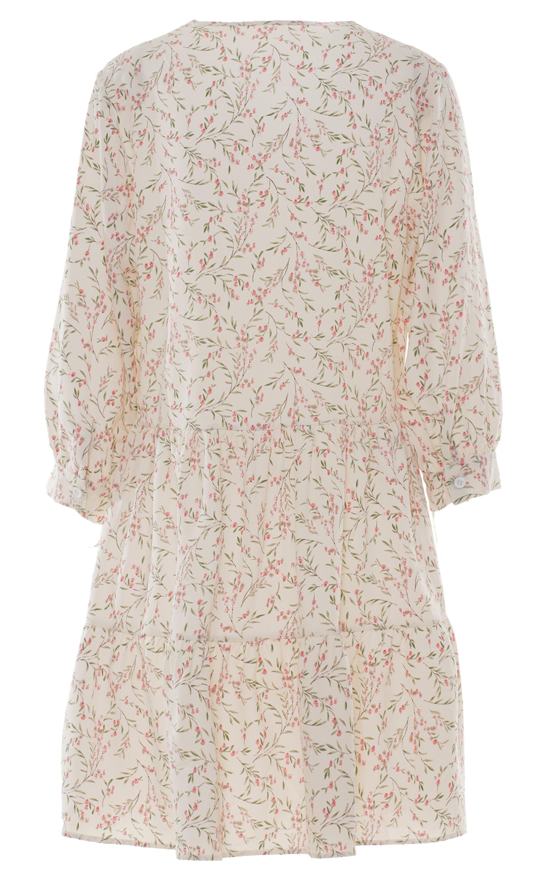 Say INA Copenhagen Kjole - Camille - White / Rose Flower