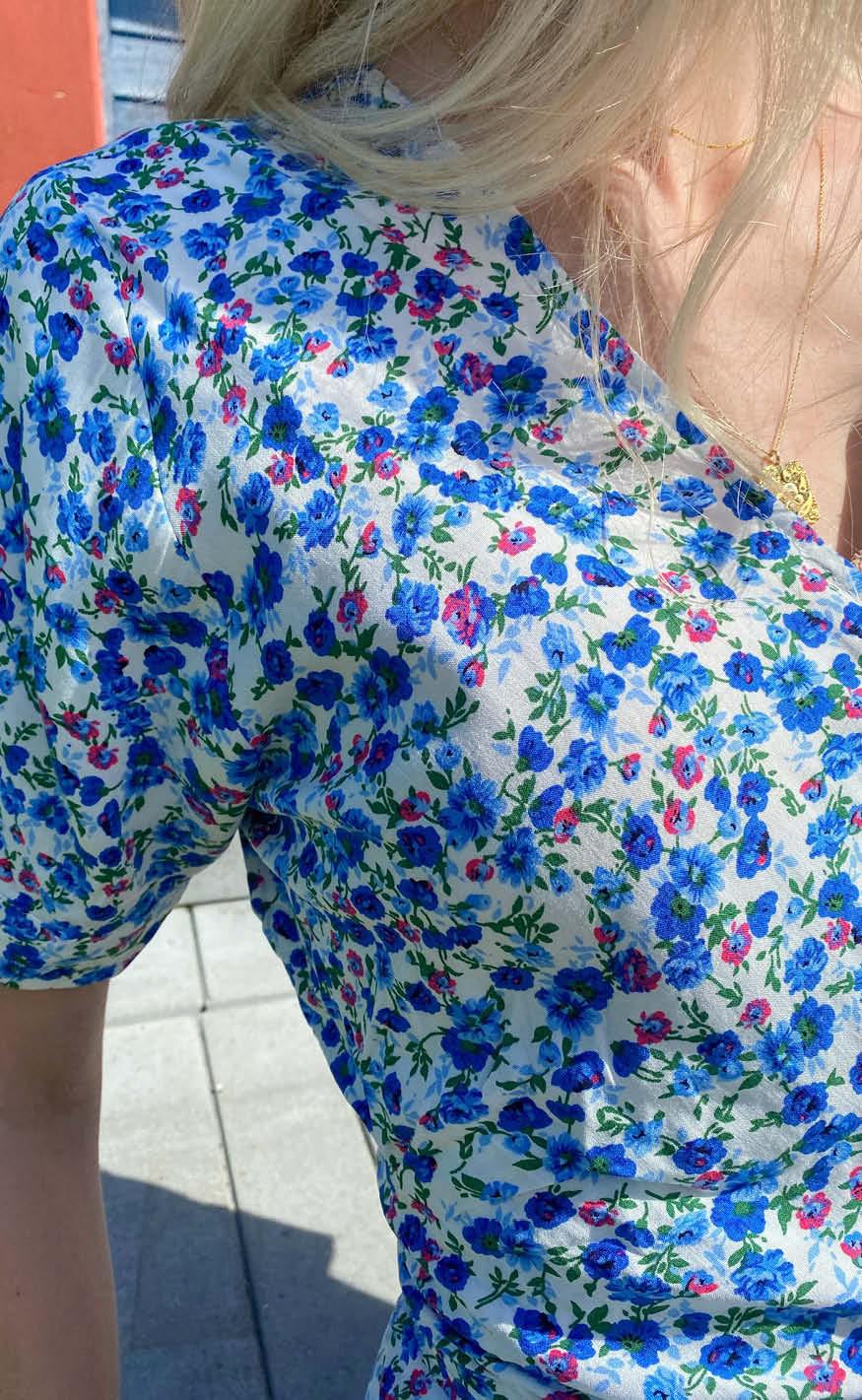 Say INA Copenhagen Kjole - Ella - Blue Flower