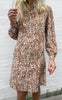 Say INA Copenhagen Kjole - Emma - White / Brown Zebra