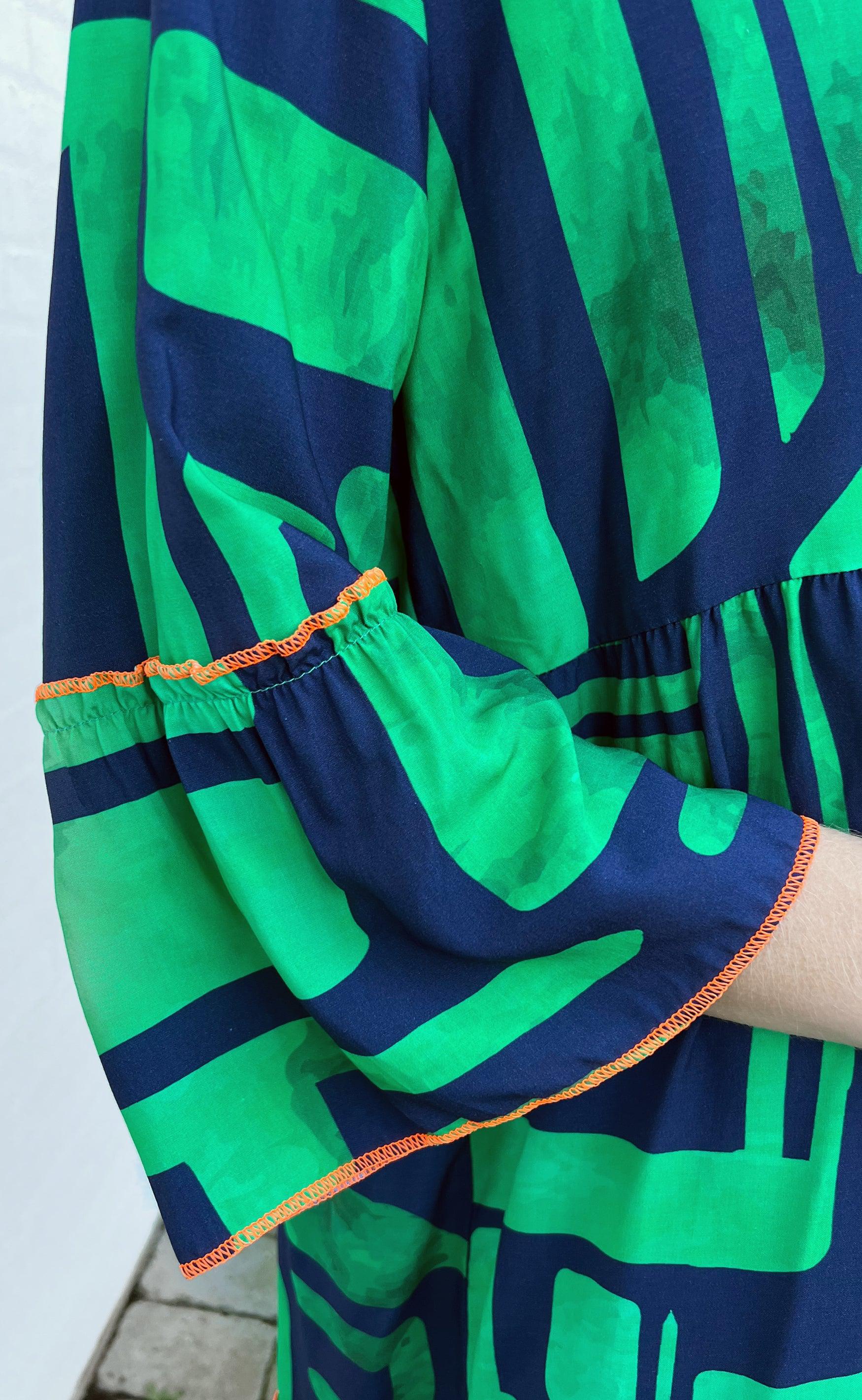 Say INA Copenhagen Kjole - Fenja - Green / Navy