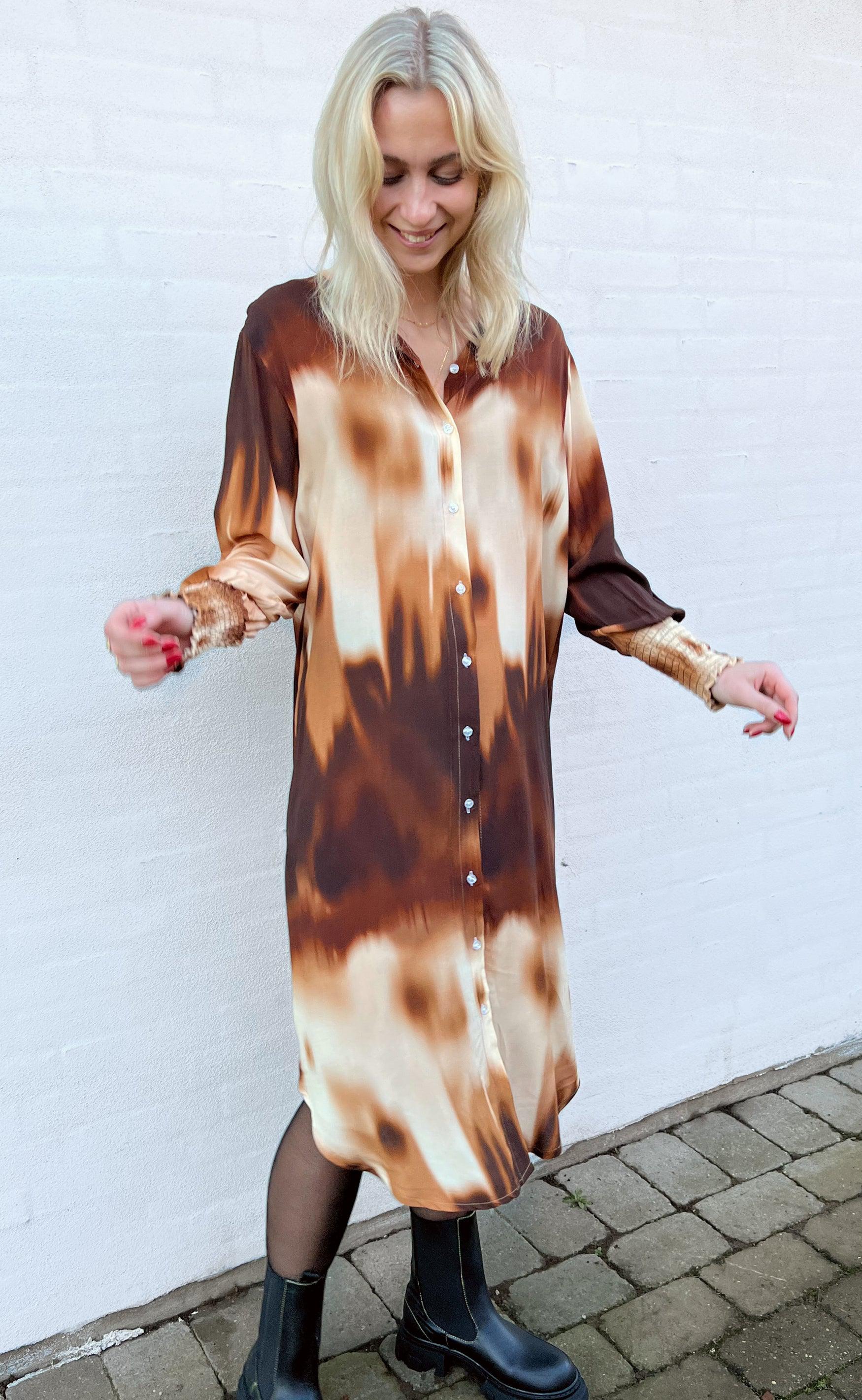 Say INA Copenhagen Kjole - Fransisca - Brown Dip Dye