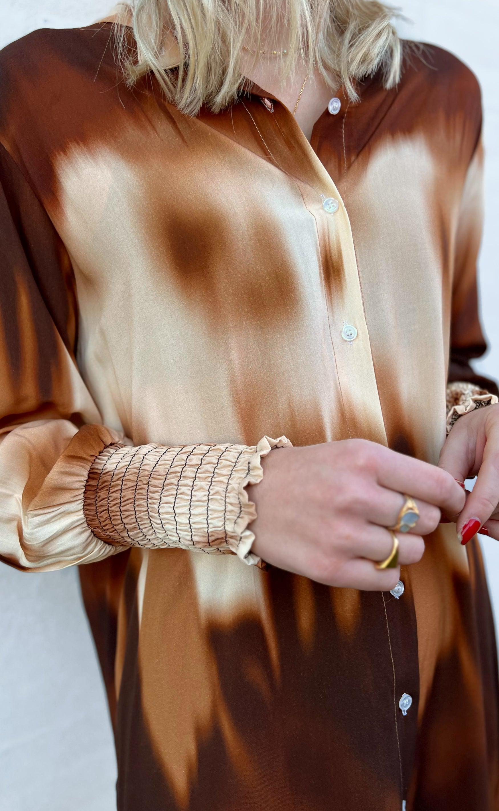 Say INA Copenhagen Kjole - Fransisca - Brown Dip Dye