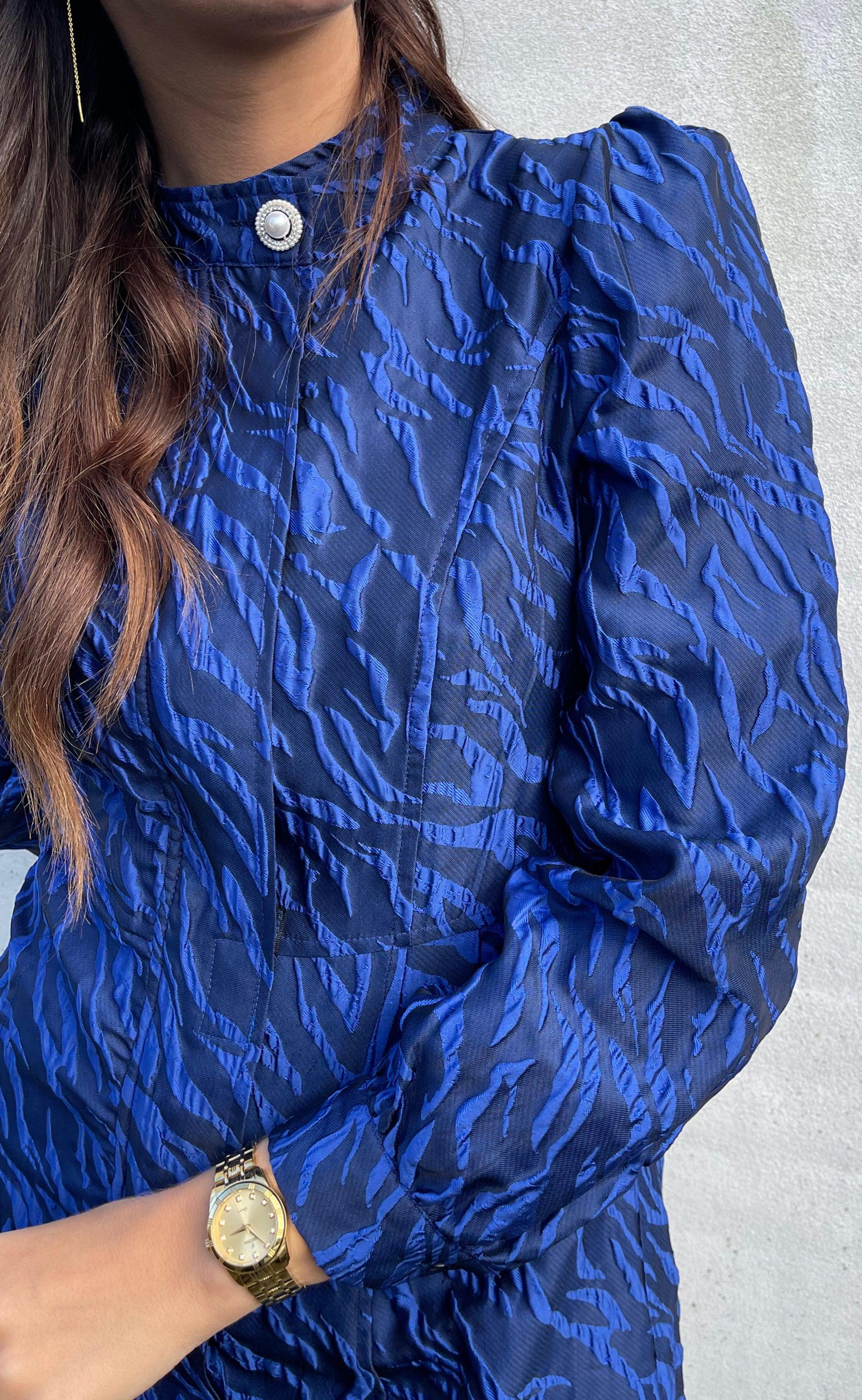 Say INA Copenhagen Kjole - Ines - Blue Zebra